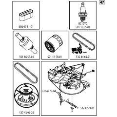 McCulloch M165-97TC CLASSIC - 96051016600 - 2017-07 - Frequently Used Parts Parts Diagram