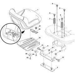 McCulloch M165-97TC CLASSIC - 96051016601 - 2018-07 - Seat Parts Diagram