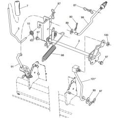 McCulloch M17538H - 96041017800 - 2010-01 - Mower Lift - Deck Lift Parts Diagram