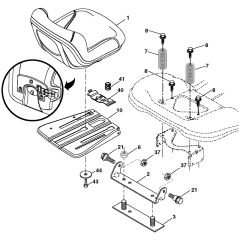 McCulloch M17538H - 96041023202 - 2013-06 - Seat Parts Diagram