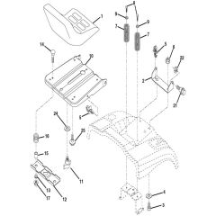 McCulloch M175H38RB - 96061033601 - 2012-08 - Seat Parts Diagram