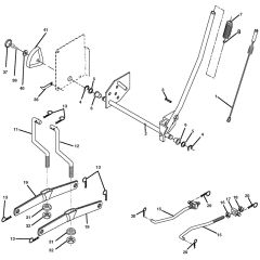 McCulloch M185107HRB - 96061009702 - 2009-04 - Mower Lift - Deck Lift Parts Diagram