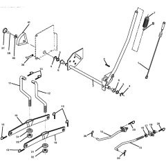 McCulloch M185107HRB - 96061012203 - 2008-08 - Mower Lift - Deck Lift Parts Diagram