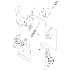 McCulloch M185107T - 96051006600 - 2012-11 - Mower Lift - Deck Lift Parts Diagram