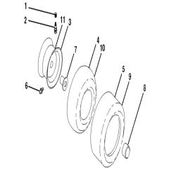 McCulloch M185117T - 96041029600 - 2012-08 - Wheels and Tyres Parts Diagram