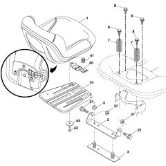 McCulloch M185117T - 96041029700 - 2012-11 - Seat Parts Diagram