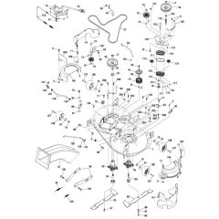 McCulloch M185-107TC - 96051006704 - 2015-12 - Mower Deck - Cutting Deck Parts Diagram