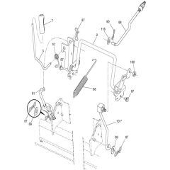 McCulloch M185-107TC - 96051006704 - 2015-12 - Mower Lift - Deck Lift Parts Diagram