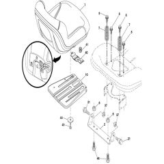 McCulloch M185-107TC - 96051006704 - 2015-12 - Seat Parts Diagram