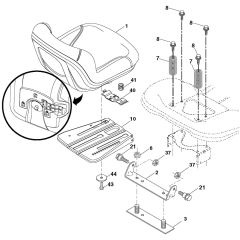 McCulloch M185-107TC - 96051011600 - 2013-06 - Seat Parts Diagram