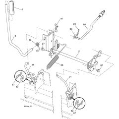 McCulloch M185-117T - 96041033800 - 2013-05 - Mower Lift - Deck Lift Parts Diagram