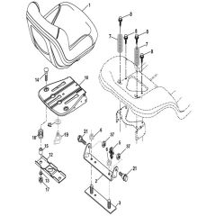 McCulloch M19542H - 96041011800 - 2010-03 - Seat Parts Diagram