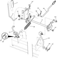 McCulloch M19542H - 96041023402 - 2013-06 - Mower Lift - Deck Lift Parts Diagram