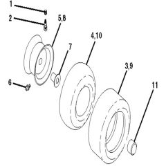 McCulloch M200107HRB - 96061022801 - 2010-03 - Wheels and Tyres Parts Diagram
