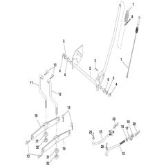 McCulloch M200107HRB - 96061031600 - 2010-09 - Mower Lift - Deck Lift Parts Diagram