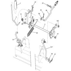 McCulloch M200117H - 96041006502 - 2010-07 - Mower Lift - Deck Lift Parts Diagram