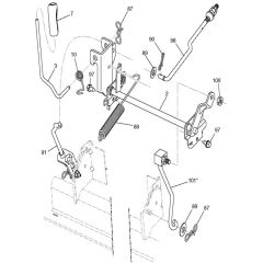 McCulloch M200117H - 96041006503 - 2010-11 - Mower Lift - Deck Lift Parts Diagram