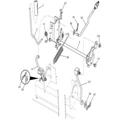 McCulloch M200117H - 96041006504 - 2011-09 - Mower Lift - Deck Lift Parts Diagram