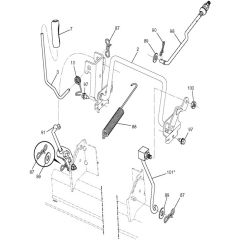 McCulloch M200-107TC - 96051006801 - 2013-01 - Mower Lift - Deck Lift Parts Diagram
