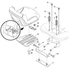 McCulloch M200-107TC - 96051006901 - 2015-03 - Seat Parts Diagram