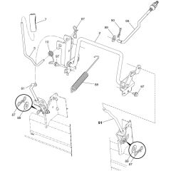 McCulloch M200-107TC - 96051010100 - 2013-06 - Mower Lift - Deck Lift Parts Diagram