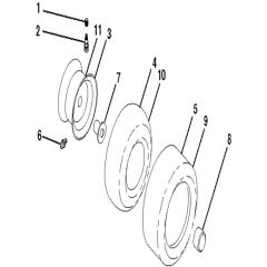 McCulloch M200-117T - 96041029800 - 2012-11 - Wheels and Tyres Parts Diagram