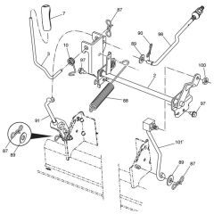 McCulloch M200-117T - 96041029801 - 2013-01 - Mower Lift - Deck Lift Parts Diagram