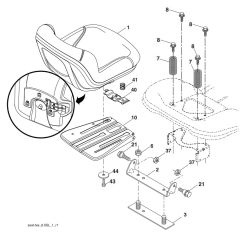 McCulloch M200-117T - 96041029801 - 2013-01 - Seat Parts Diagram