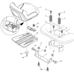 McCulloch M200-117T - 96041033902 - 2015-12 - Seat Parts Diagram