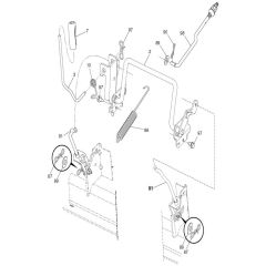 McCulloch M220107TC - 96051007000 - 2012-11 - Mower Lift - Deck Lift Parts Diagram