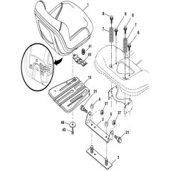 McCulloch M22042H - 96041023501 - 2012-06 - Seat Parts Diagram
