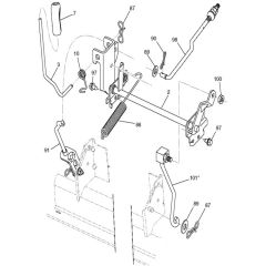McCulloch M22-46T - 96042014600 - 2012-12 - Mower Lift - Deck Lift Parts Diagram