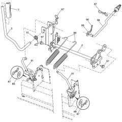 McCulloch M24-54T - 290840 - 2013-02 - Mower Lift - Deck Lift Parts Diagram