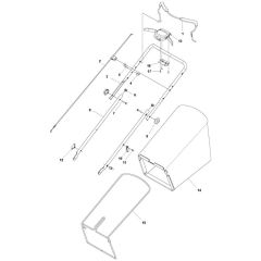 McCulloch M53-150AP 4X4 - 96121003502 - 2018-09 - Handle Parts Diagram