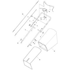 McCulloch M53-150AP - 96121003502 - 2018-08 - Handle Parts Diagram