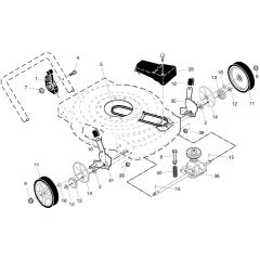 McCulloch M56-551 SMDW - 96121002000 - 2012-01 - Drive Parts Diagram