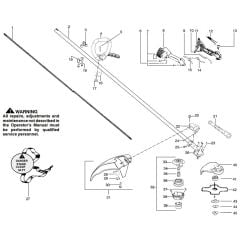 McCulloch MAC 320 L - 2010-03 - Shaft & Handle Parts Diagram