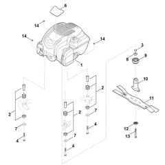 Viking MB545.1 VM - Engine - Blade - Parts Diagram