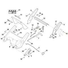 Viking MB545.1 VM - Frame, Height Adjustment - Parts Diagram