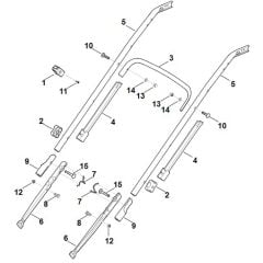 Viking MB545.1 VM - Handle Lower Part - Parts Diagram