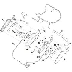 Viking MB545.1 VM - Handle Upper Part - Parts Diagram