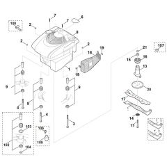 Viking MB650.0 VM - Engine - Blade - Parts Diagram