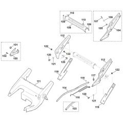 Viking MB650.0 VM - Frame, Height Adjustment 2 - Parts Diagram