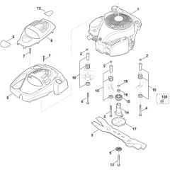 Viking MB650.1 VM - Engine - Blade - Parts Diagram