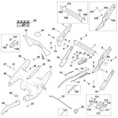 Viking MB655.0 VM - Frame, Height Adjustment - Parts Diagram