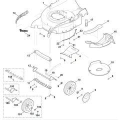 Viking MB655.0 VM - Housing - Front Axle - Parts Diagram