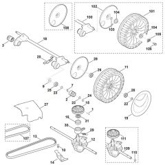Viking MB655.0 VM - Shaft, Gear Box - Parts Diagram