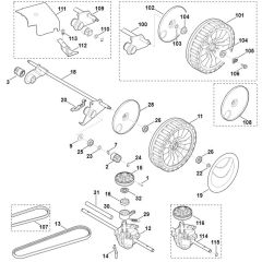 Viking MB655.1 VM - Shaft, Gear Box - Parts Diagram