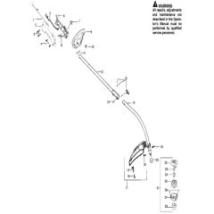 McCulloch MC025 - 966624901 - 2012-01 - Shaft & Handle Parts Diagram
