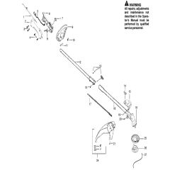 McCulloch MC125 - 966625001 - 2012-01 - Shaft & Handle Parts Diagram